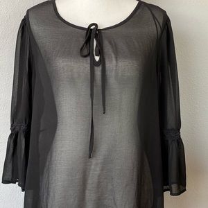 Ambiance Apparel See Through Blouse